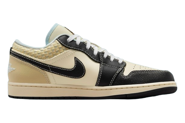 NIKEE AIR JORDAN 1 COCONUT MILK BLACK MUSLIN