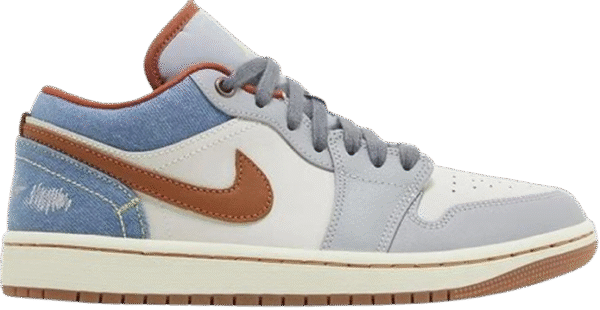 Nikee Air Jordan Retro 1 Low Repaired Denim