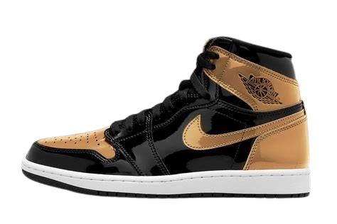 Nikee Air Jordan 1 High BLACK AND GOLD (SEMI UA) - Image 3