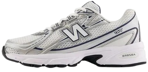 New Balance Unisex 740 Navy with White and Shadow Grey - Image 3