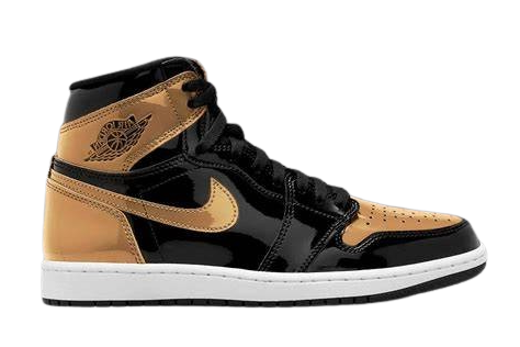 Nikee Air Jordan 1 High BLACK AND GOLD (SEMI UA)