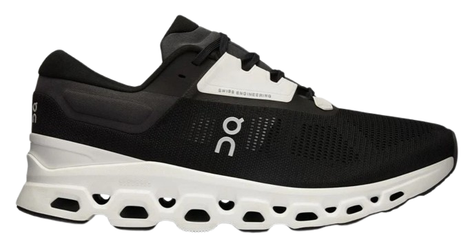 On Cloud Stratus V3 Black White Running Shoes