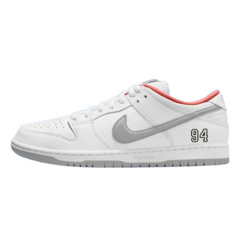Supremee x Nik_ee SB Dunk Low Metallic Silver 202