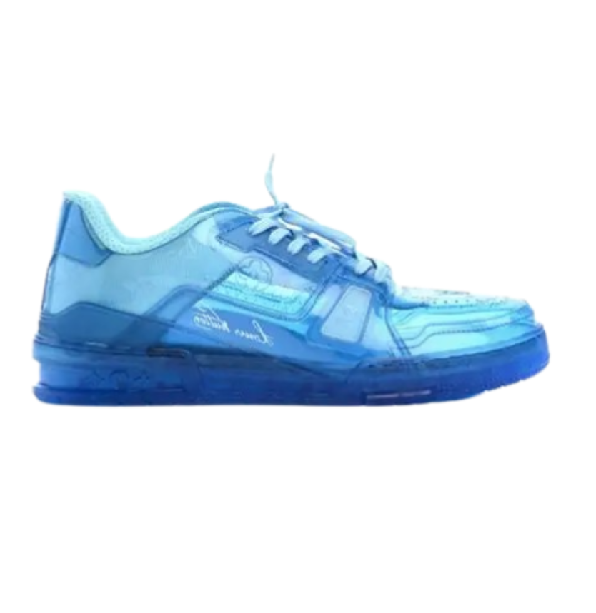 LOUIS VUITTON TRANSPARENT BLUE TRAINER SNEAKERSS