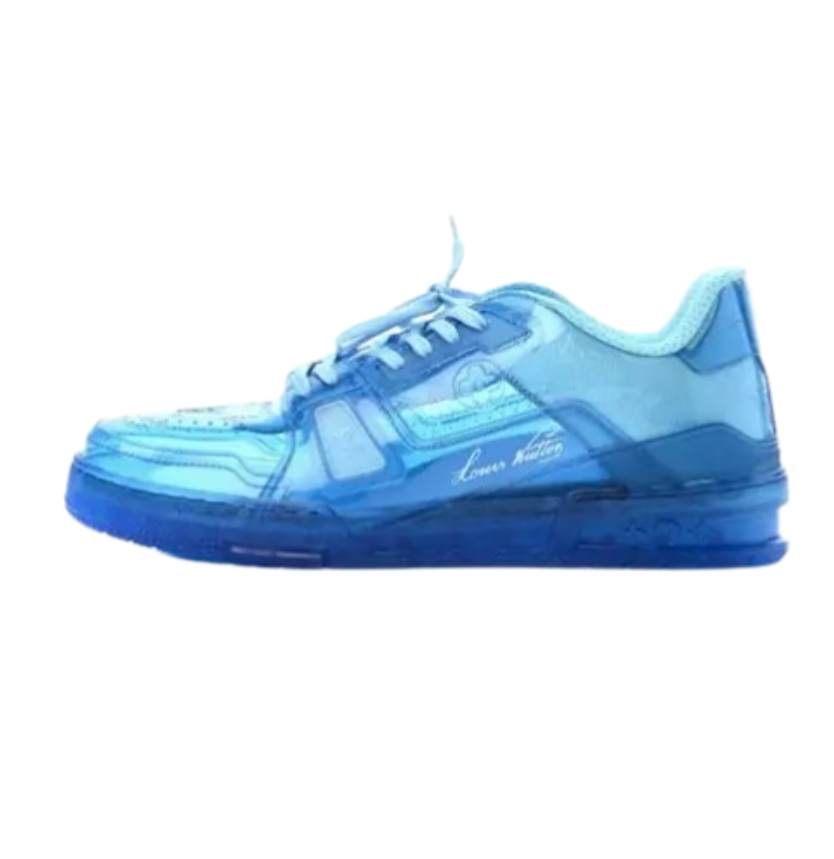 LOUIS VUITTON TRANSPARENT BLUE TRAINER SNEAKERSS - Image 3