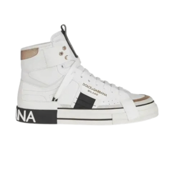 Dolc_e Gabbana D G Men Calfskin 2 Zero Custom High Top Sneakers