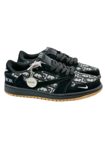 Nik.e Air Jordan 1 X Travis Scott X Dio.r Black - Image 2