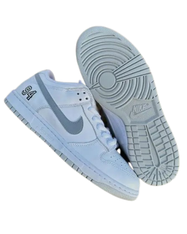 Supremee x Nik_ee SB Dunk Low Metallic Silver 202 - Image 2