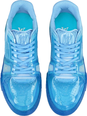 LOUIS VUITTON TRANSPARENT BLUE TRAINER SNEAKERSS - Image 2