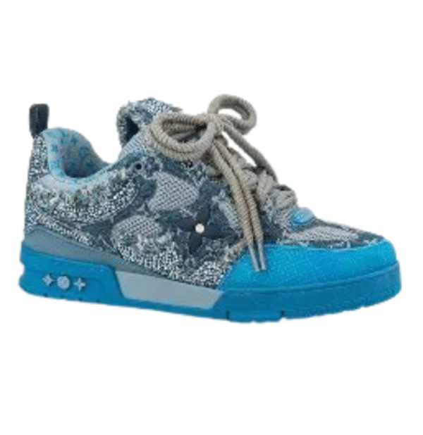 louiss VuittonSkate Trainer Blue Monograa ( fix)