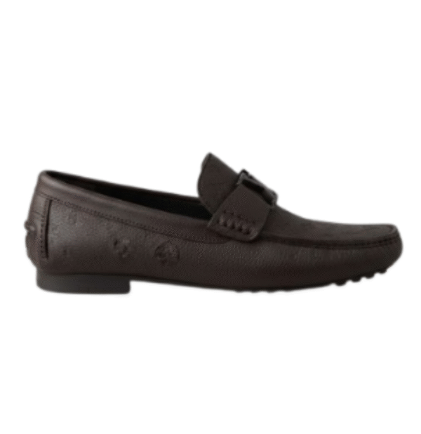 Louuis Vuiitton Leather Premium Loafer brownn