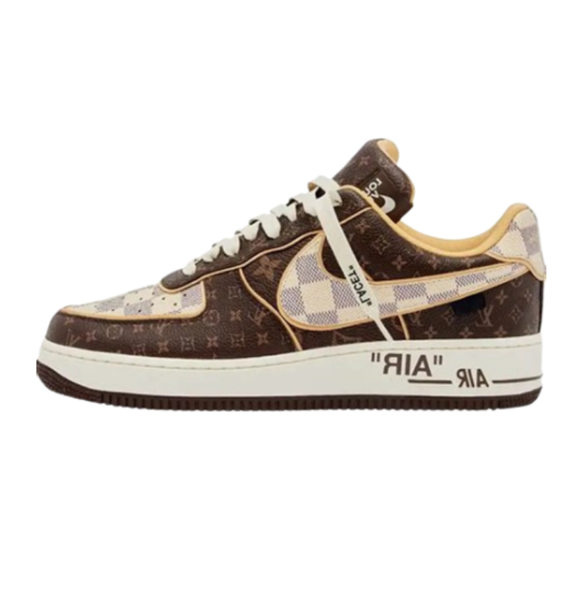 Nik.e Airforce 1 Low x Louis_ Vuitton By Virgil Abloh Brown - Image 3