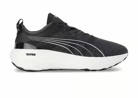 puma forever run nitro "BLACK RUNNING SHOE"