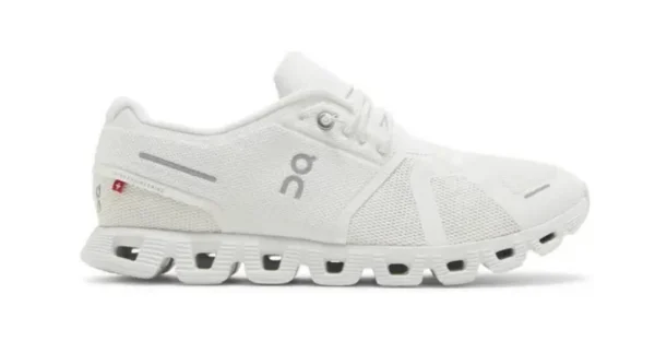 On Cloud Running 5 All White Shoes