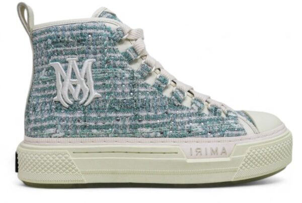 MA Court Leather-Trimmed Canvas High-Top Sneakers