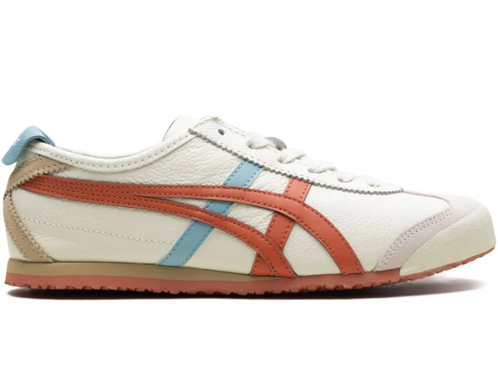 Onitsuka Tiger Mexico 66 Cream Piquant Orange Mens 7A Premium Sneakers