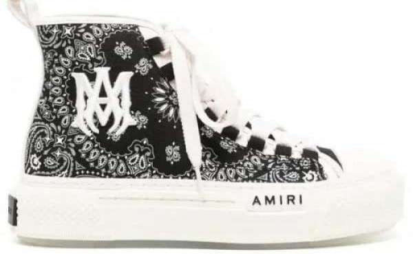 Amiri Bandana Court High Top Sneakers
