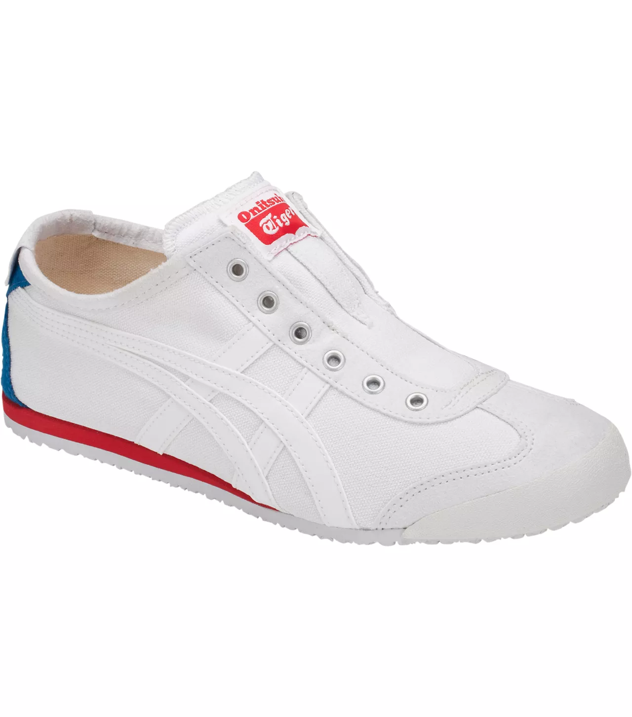 Onitsuka Tiger Mexico 66 (White/ Blue) Slip On Mens 7A Premium Sneakers (D-2050) - Image 3