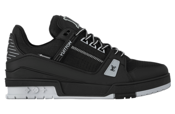 Louis Vuitton trainer LV sneaker "BLACK/GREY"  LEATHER SHINE