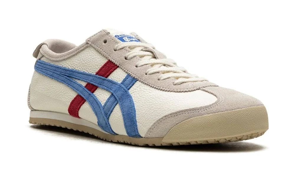 Onitsuka Tiger Mexico 66 White Blue Red Tricolor Mens 7A Premium Sneakers - Image 2