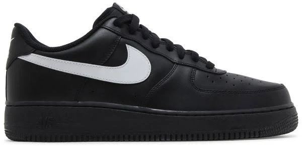 Nike Airforce 1 Low BLACK WHITE LOGO SWOOSH Semi UA