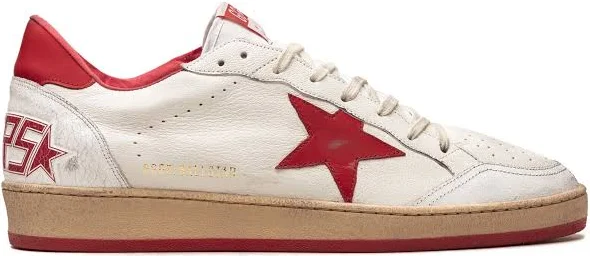 Golden Goose Ball Star Low White Red