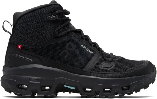 On Cloudrock Waterproof Mid Hiking Boots - Black