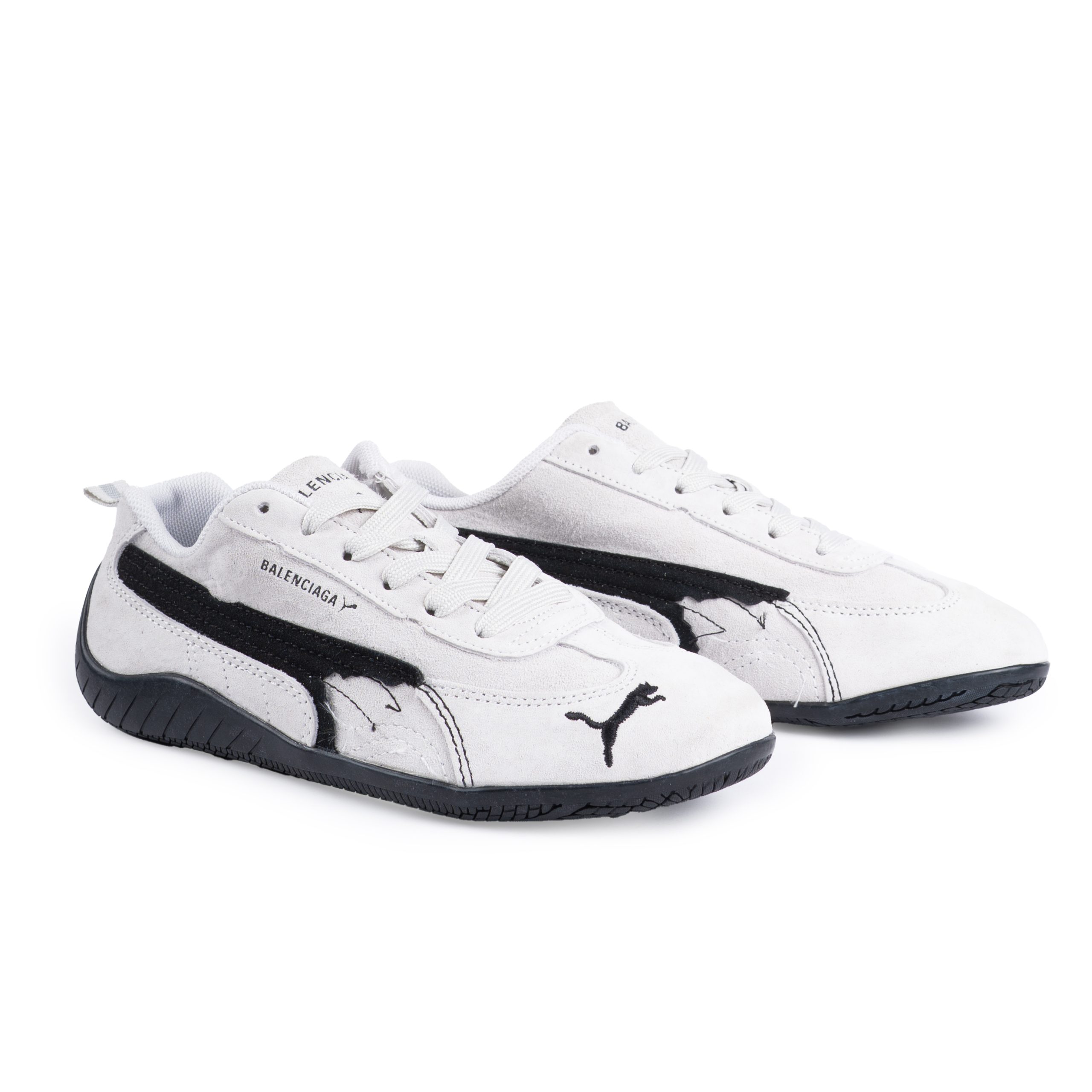 Balenciaga X Puma Speedcat White Black WOMENS - Image 2