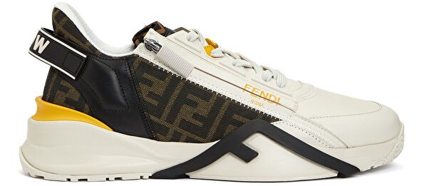 FENDI FLOW TRAINER WHITE LOW TOP PREMIUM SNEAKER