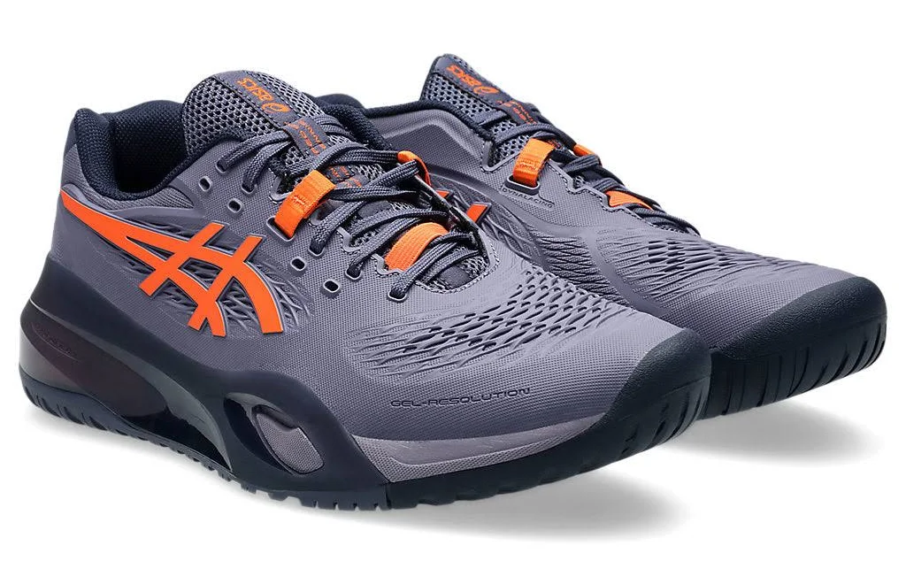Asics Gel Resolution X Tennis Dark Violet Nova Orange - Image 2