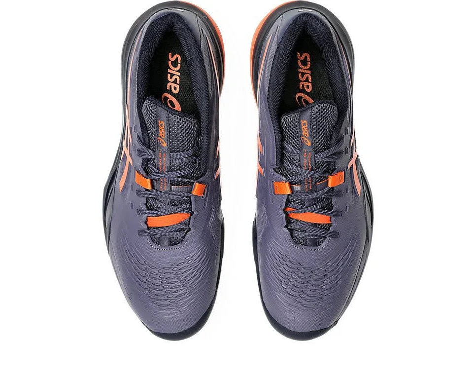 Asics Gel Resolution X Tennis Dark Violet Nova Orange - Image 3