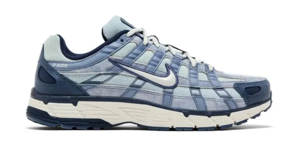 Nike P-6000 SE worn blue denim Low-Top Lace-Up