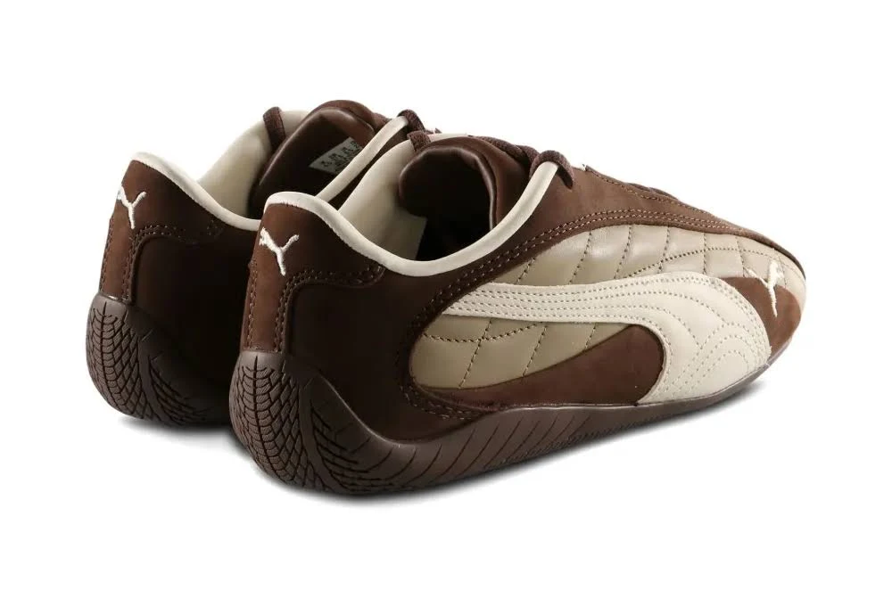 Puma SpeedCat Plus Quilted Espresso Brown Warm White - Image 2