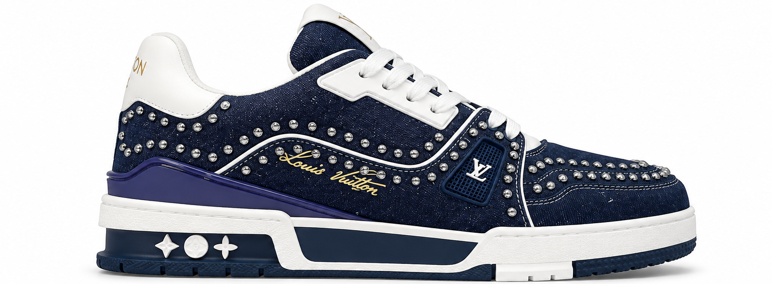 Louis Vuitton LV Trainer Indigo Blue Monogram Denim UA