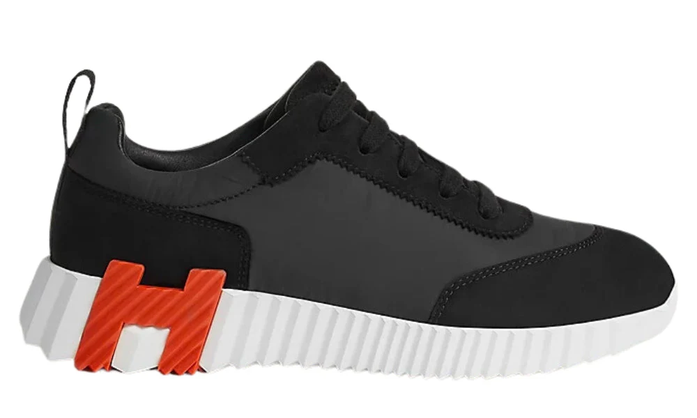 Hermes BOUNCING TRAINERS BLACK ORANGE