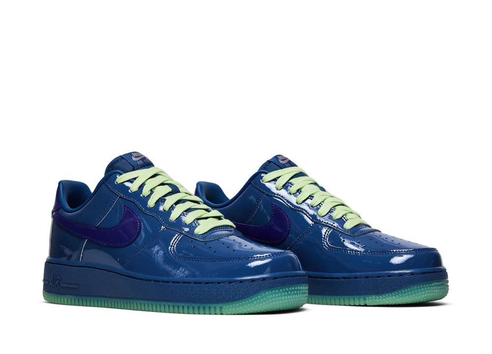 NIKE AIRFORCE 1 LOW PATENT PACK BLUE - Image 2