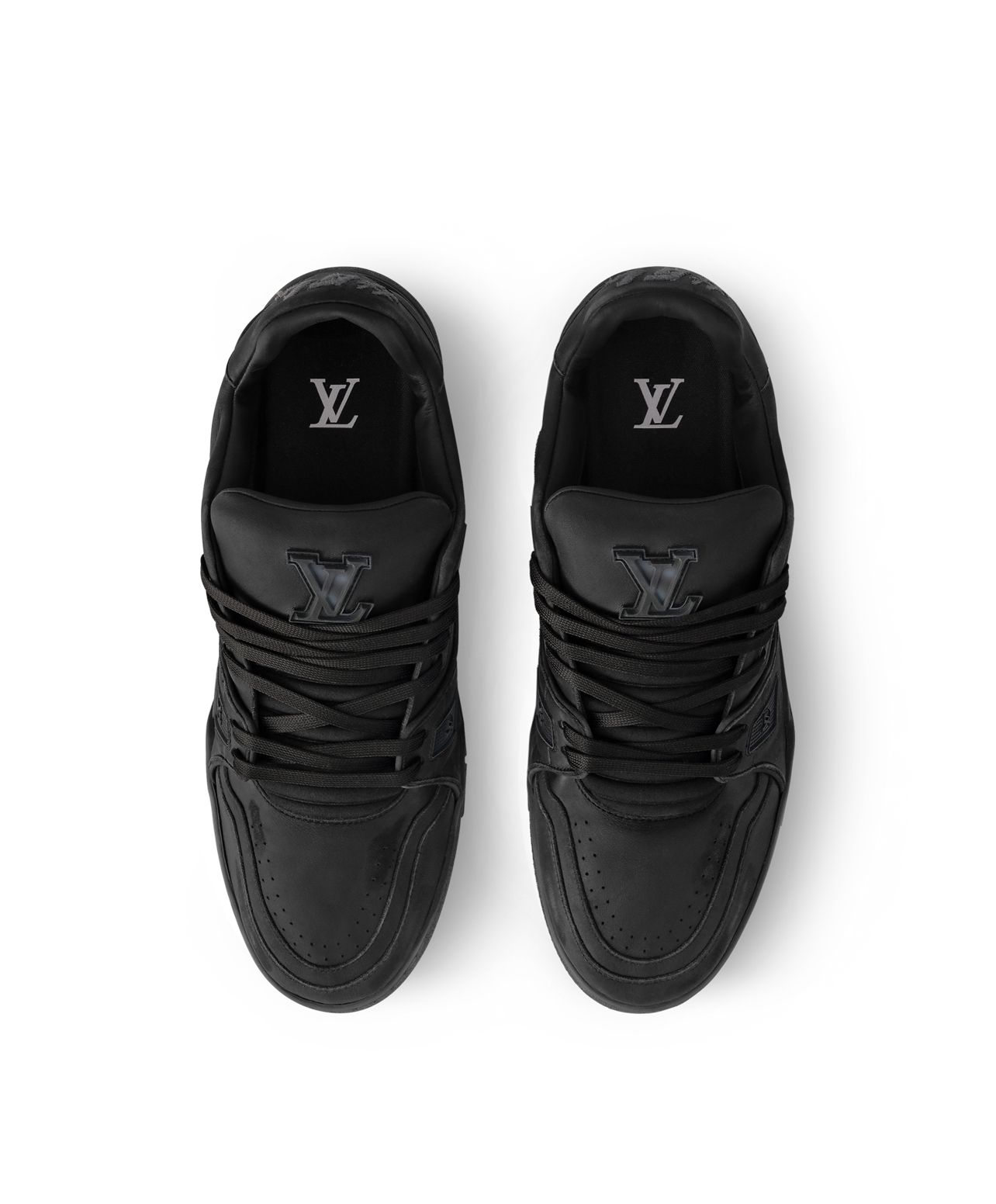 Louis Vuitton Premium Distressed Black Trainers - Image 3