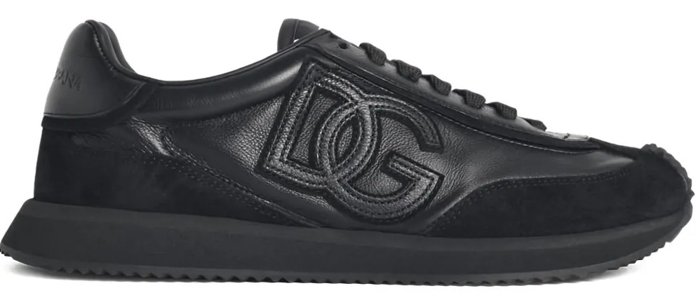 DOLCE & GABBANA CUSHIONED LEATHER BLACK