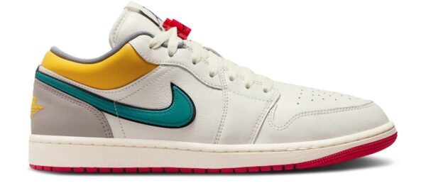 NIKE AIR JORDAN 1 LOW PRM SAIL YELLOW ORCHE