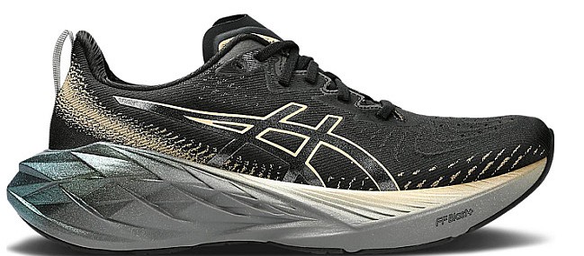 asicss Black Novablast 4 Platinum Champagne