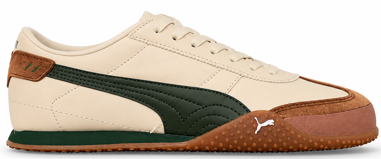 Puma Bella UT Leather Beige Green Gum Women