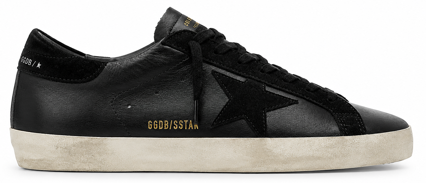 Golden Goose Superstar Black Leather Sneaker