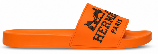 Hermes Paris Embossed Logo Pool Slides