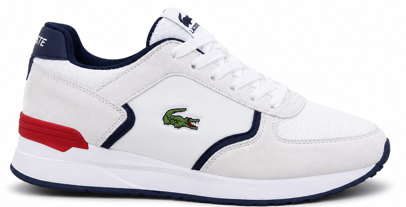 Lacoste Partner Piste White Navy Blue and Red