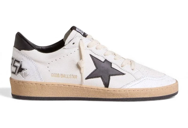 Golden Goose BallStar White With Black Star