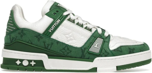 LOUIS VUITTON TRAINER MONOGRAM GREEN DENIM