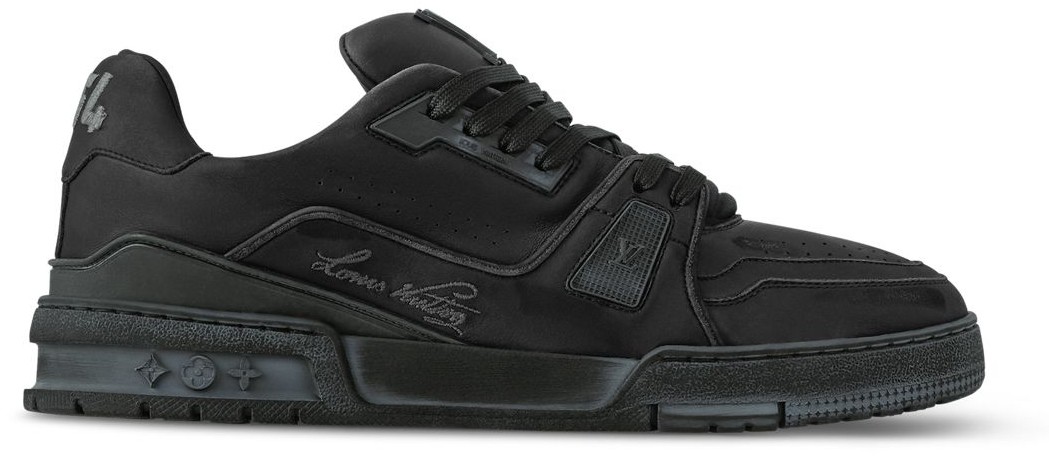 Louis Vuitton Premium Distressed Black Trainers