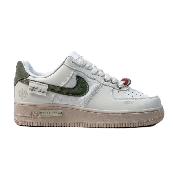 *Nike Airforce 1 Low Panda Prank Moss Green Swoosh