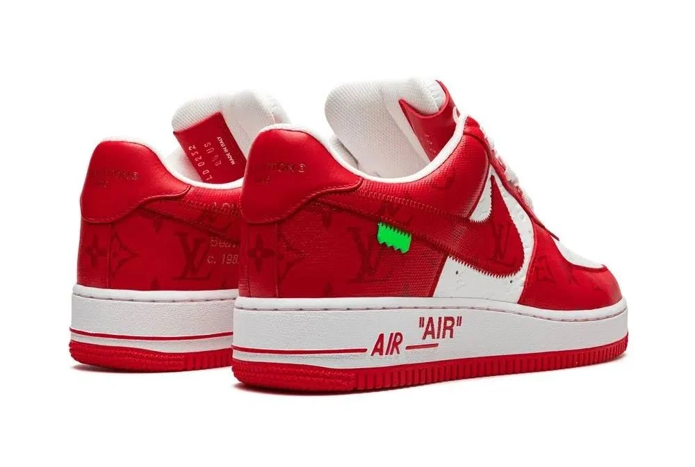 Louis Vuitton x Air Force 1 Low by Virgil Abloh Red - Image 2