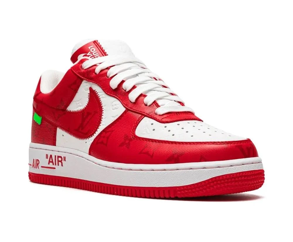 Louis Vuitton x Air Force 1 Low by Virgil Abloh Red - Image 3